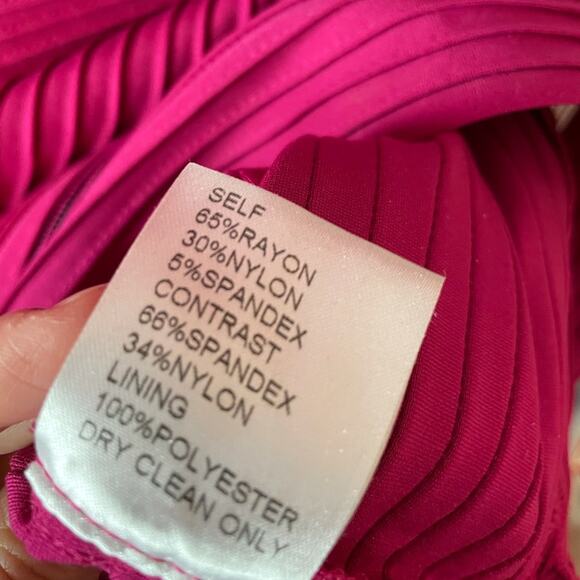 Tadashi Shoji illusion pin tuck dress - Picture 6 of 8